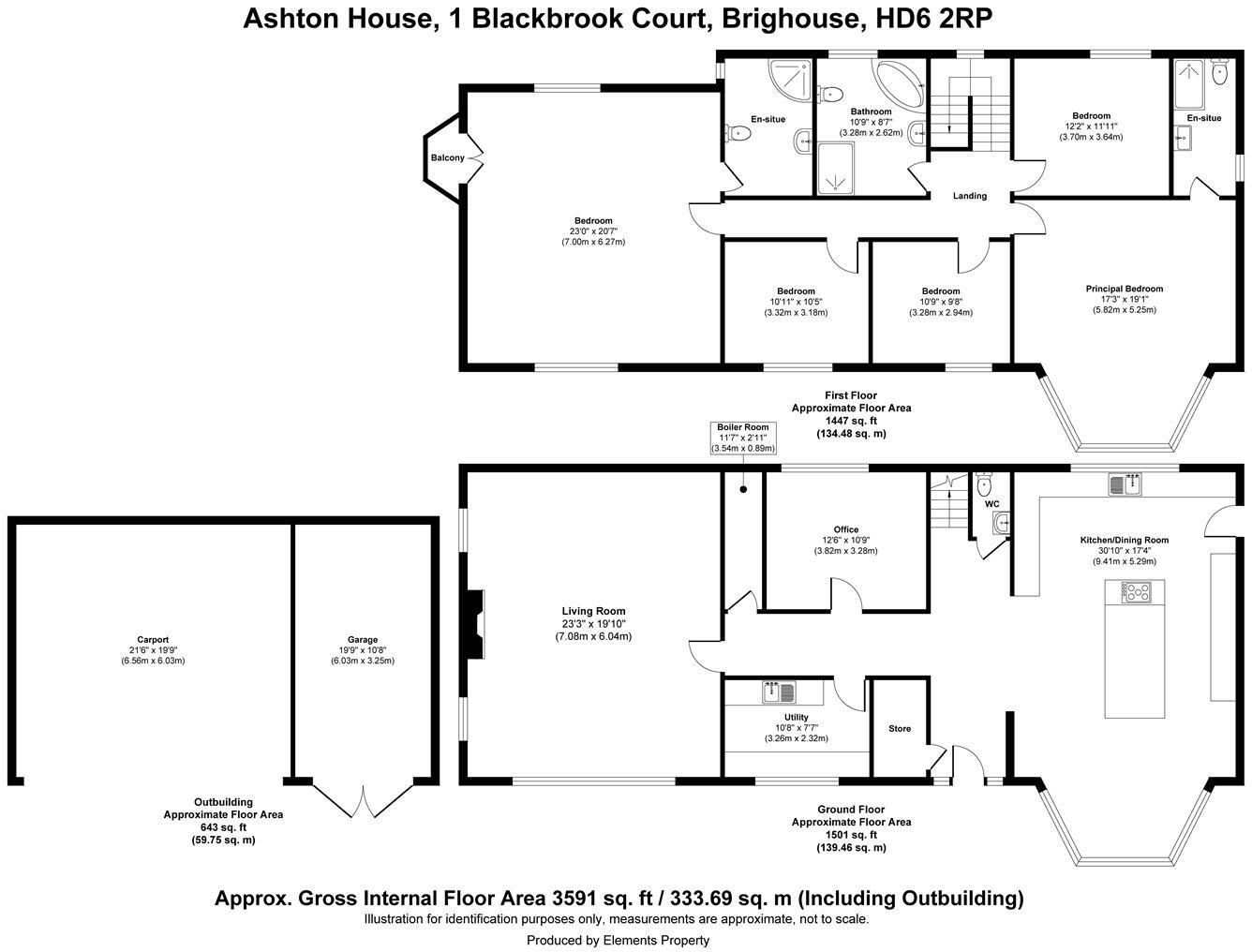 Ashton House, 1 Blackbrook Court, Off Mill Hill Lane, Brighouse, HD6 2RP floorplan
