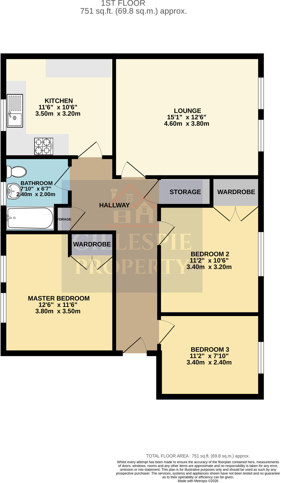 352, Thornhill Road, Falkirk, FK2 7EE floorplan