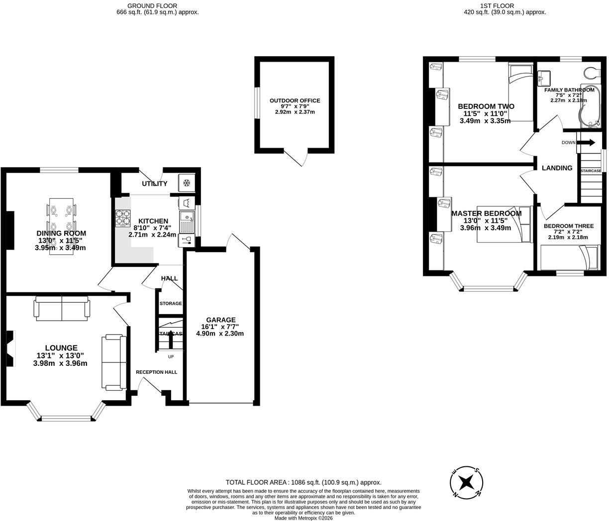 Worcester Avenue, Leyland floorplan