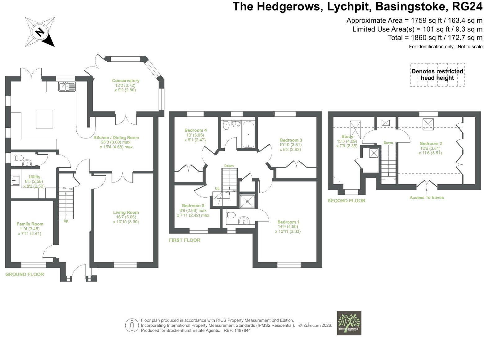 The Hedgerows, Lychpit RG24 8FQ floorplan