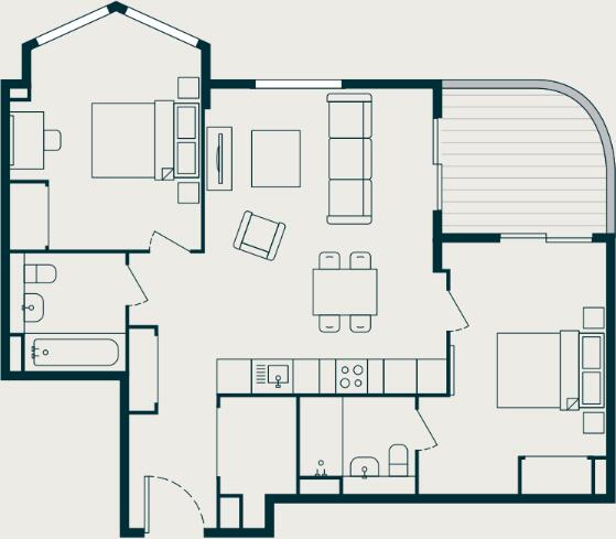 The Wiltern, Dawlish Avenue East Perivale UB6 floorplan