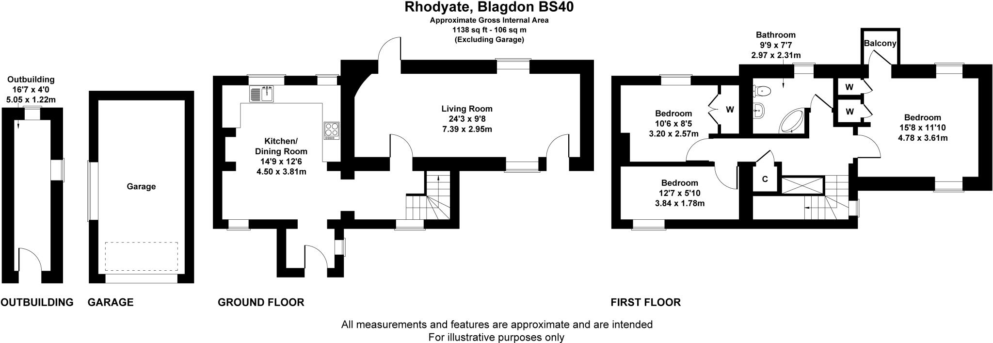 Three bedroom detached property in sought after location, Blagdon floorplan