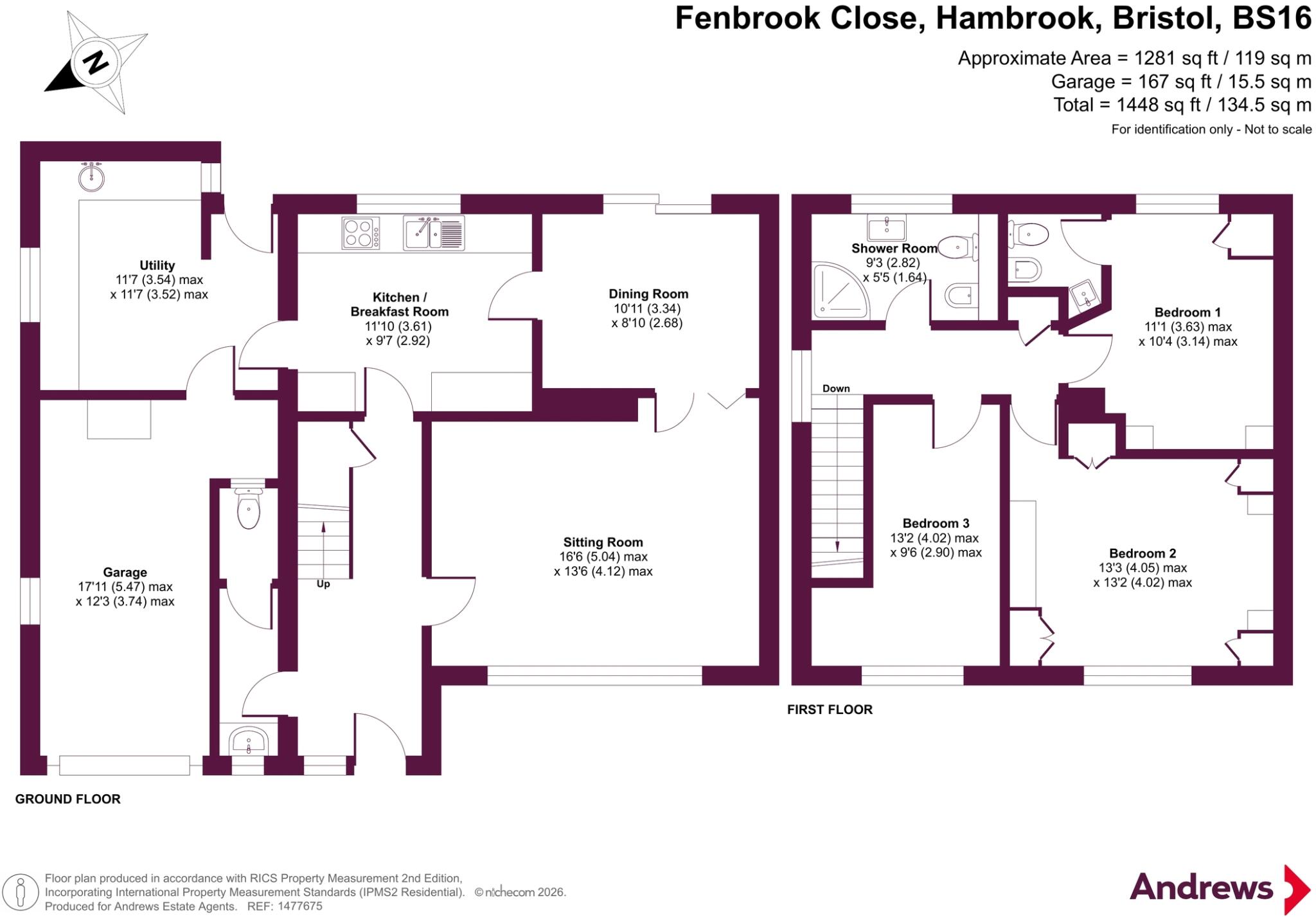 Fenbrook Close, Hambrook, Bristol, South Gloucestershire, BS16 floorplan