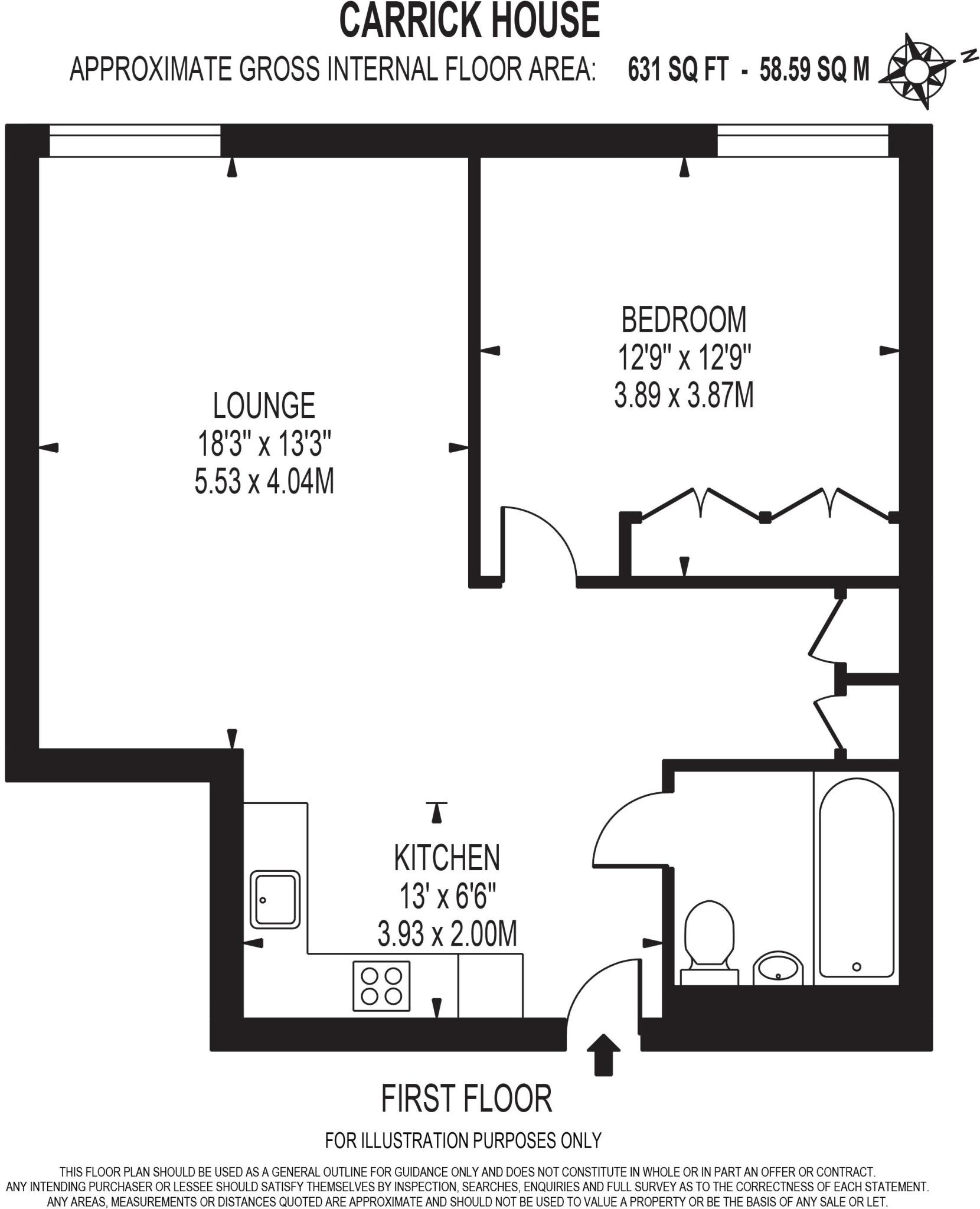 Carrick House, Royal Wharf, London, E16 floorplan