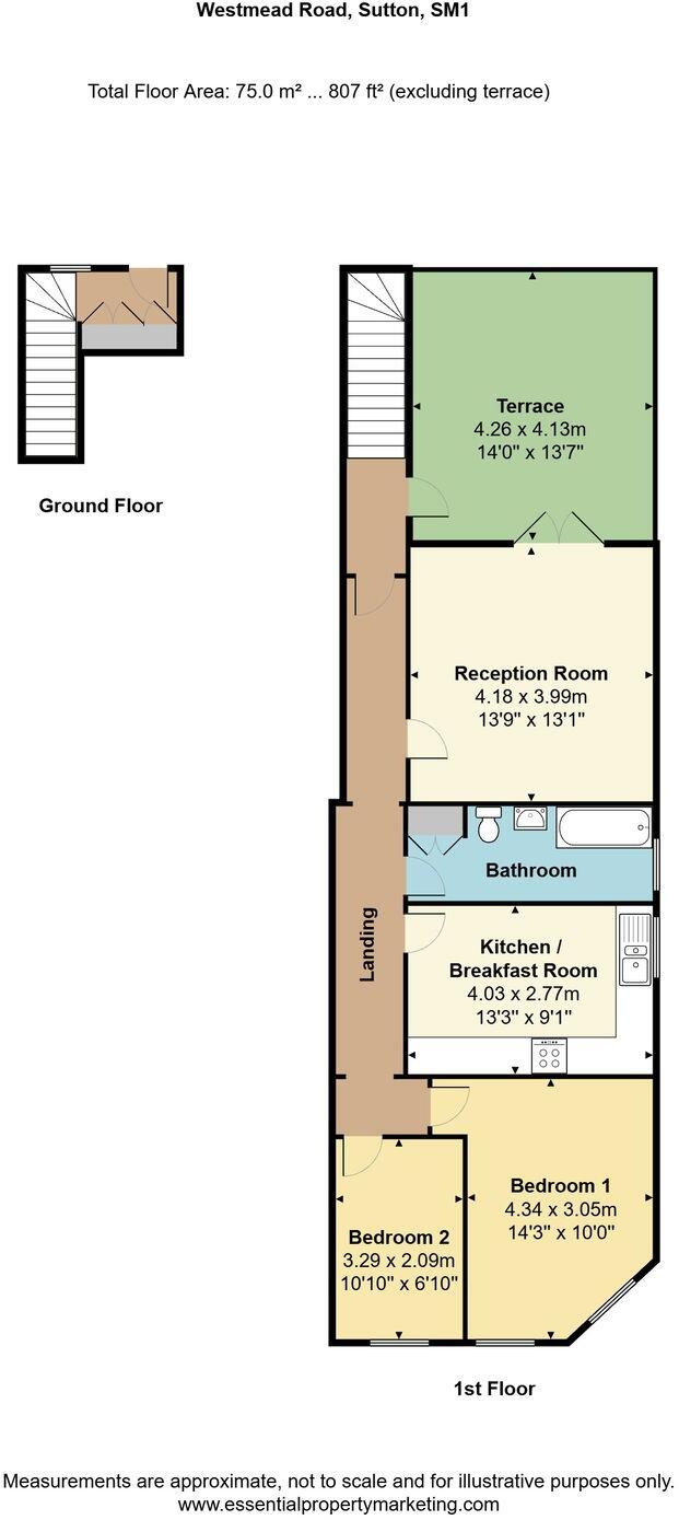 Westmead Road, Sutton, SM1 floorplan