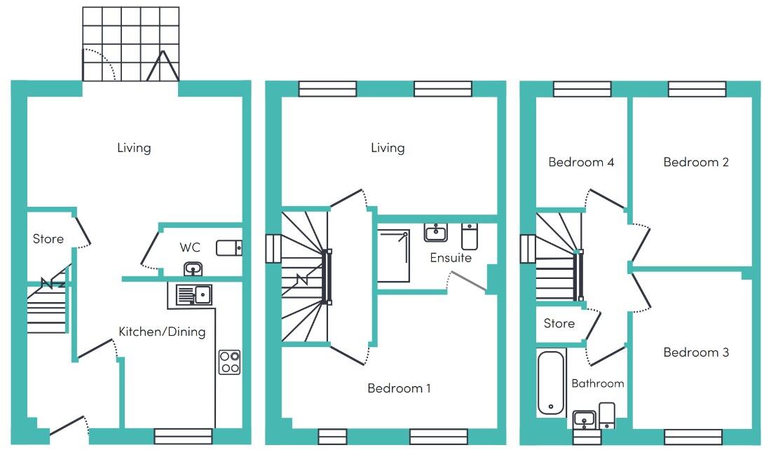 Lotus Crescent, Castleford, WF10 floorplan