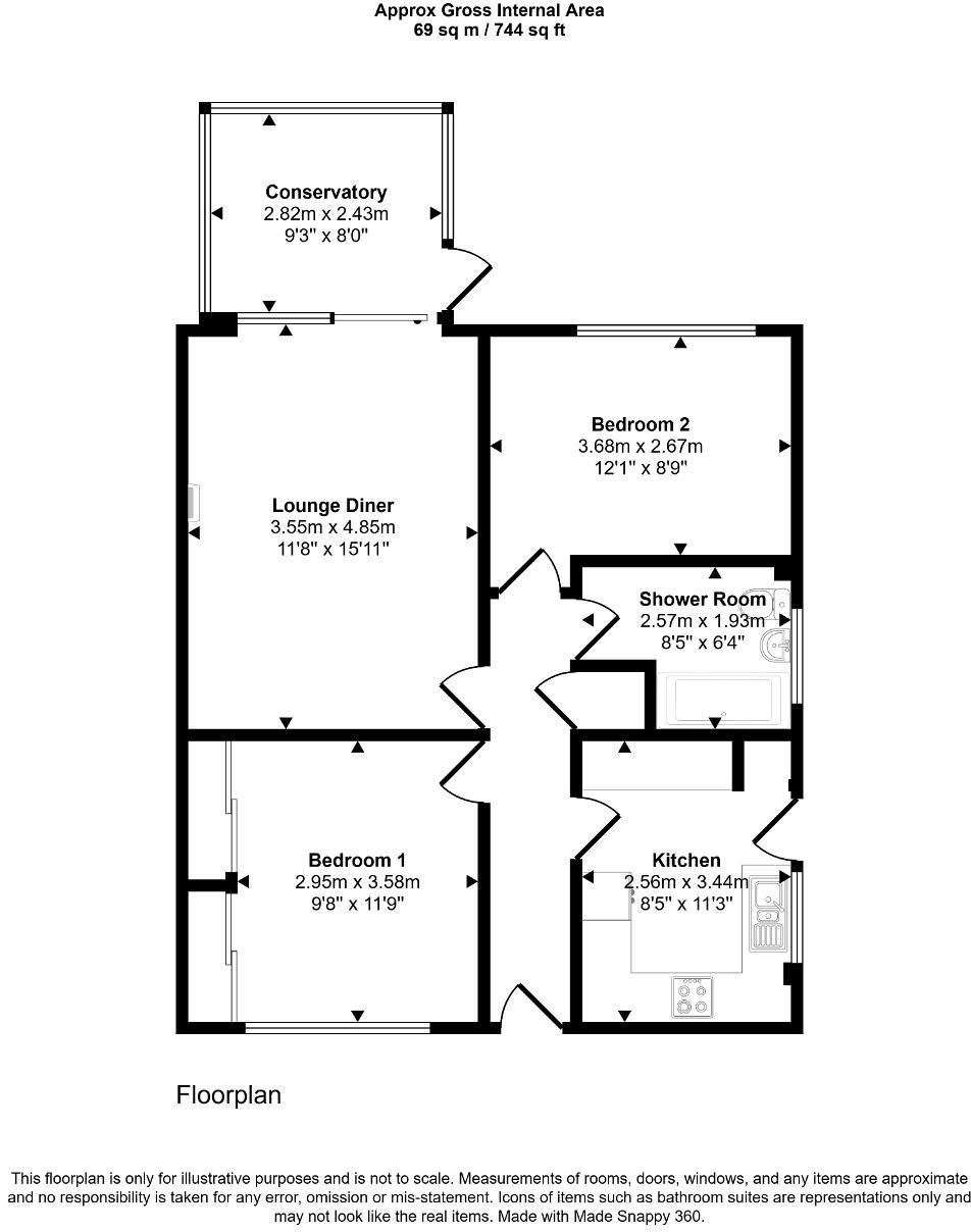 Lydford Close, Bedford, MK40 3AZ floorplan