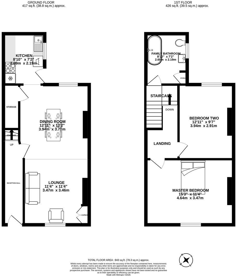 Gregson Lane, Hoghton, Preston floorplan