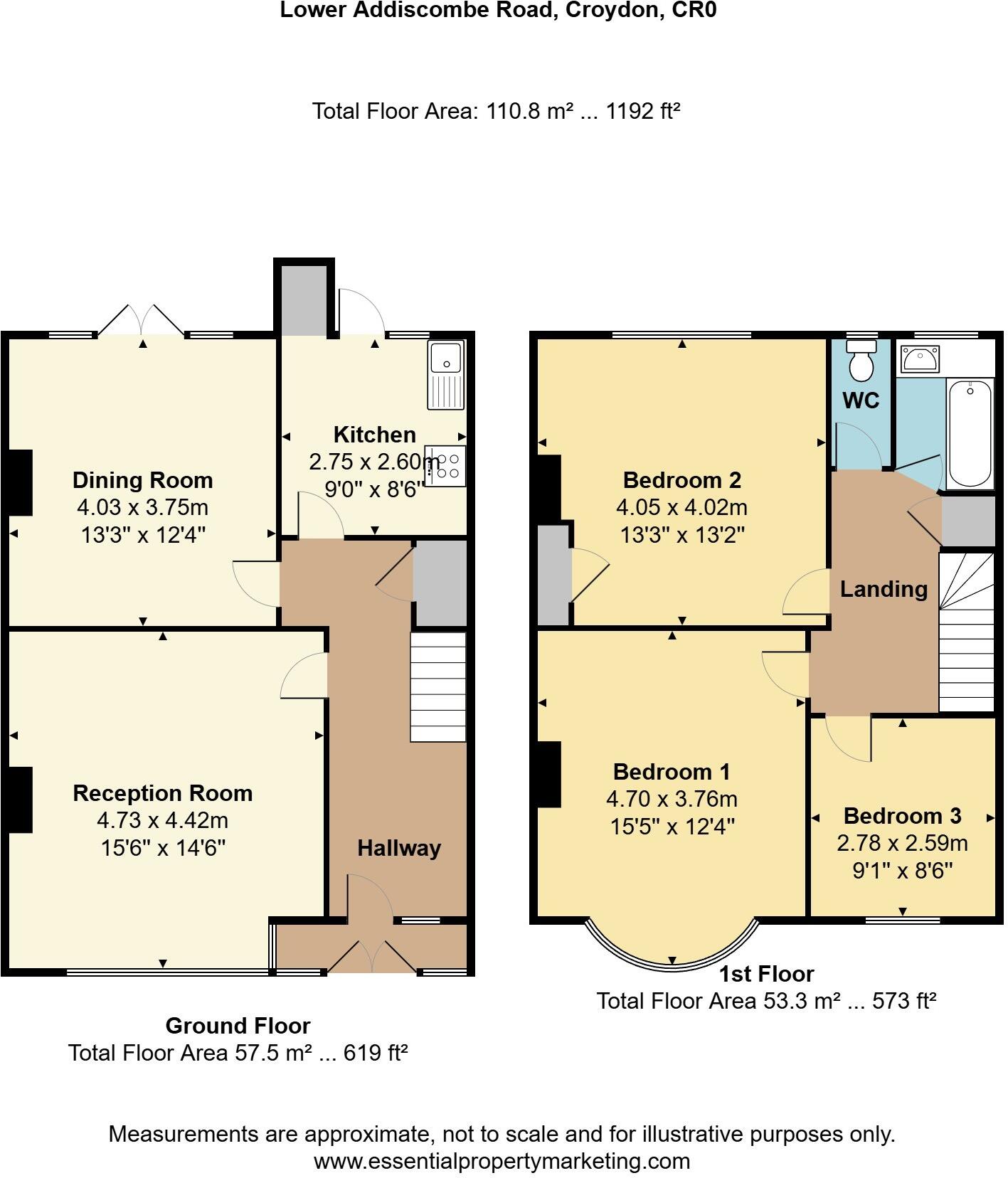 Lower Addiscombe Road, Croydon, London, CR0 floorplan