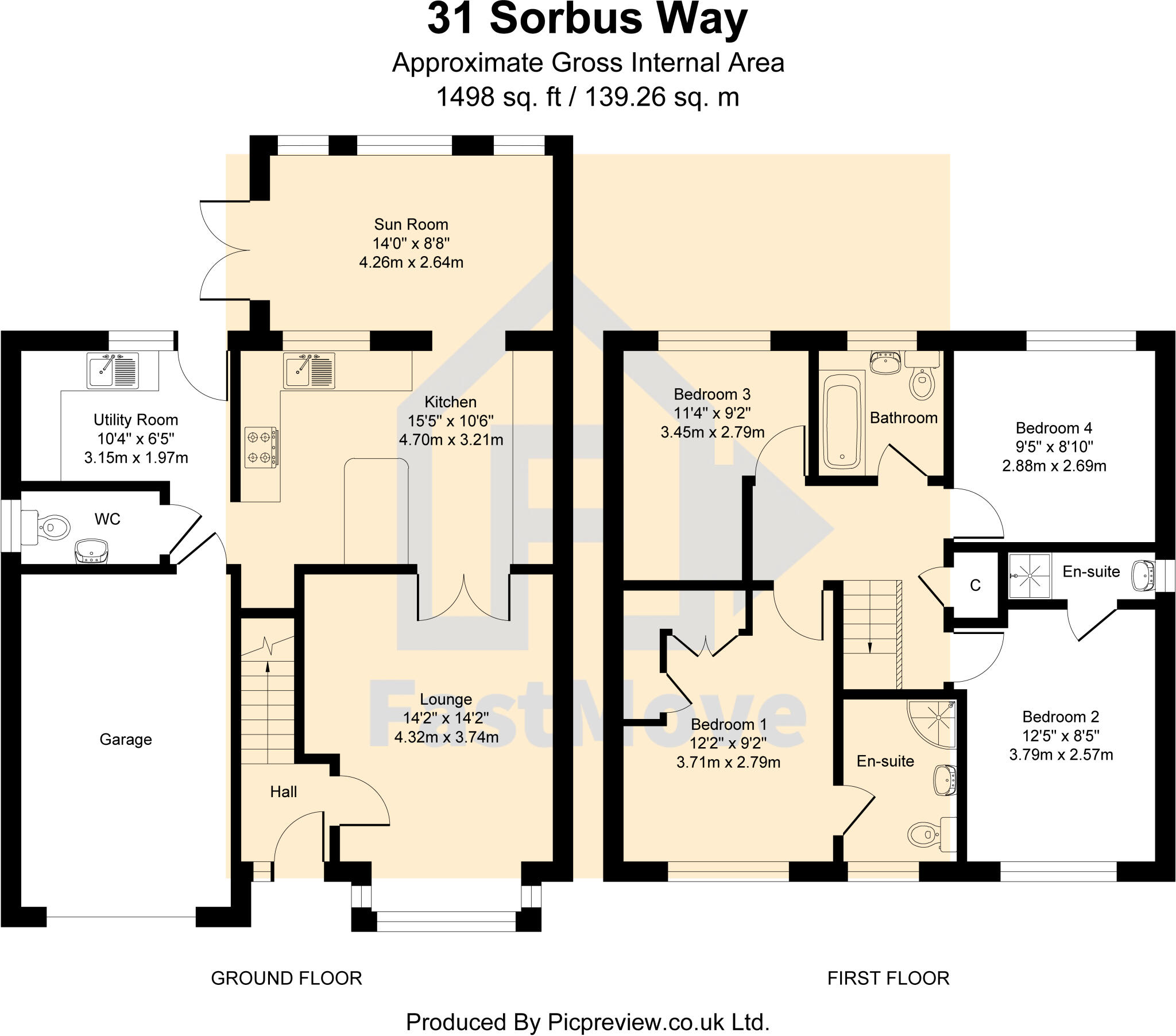Sorbus Way, Lepton, Huddersfield, West Yorkshire, HD8 floorplan