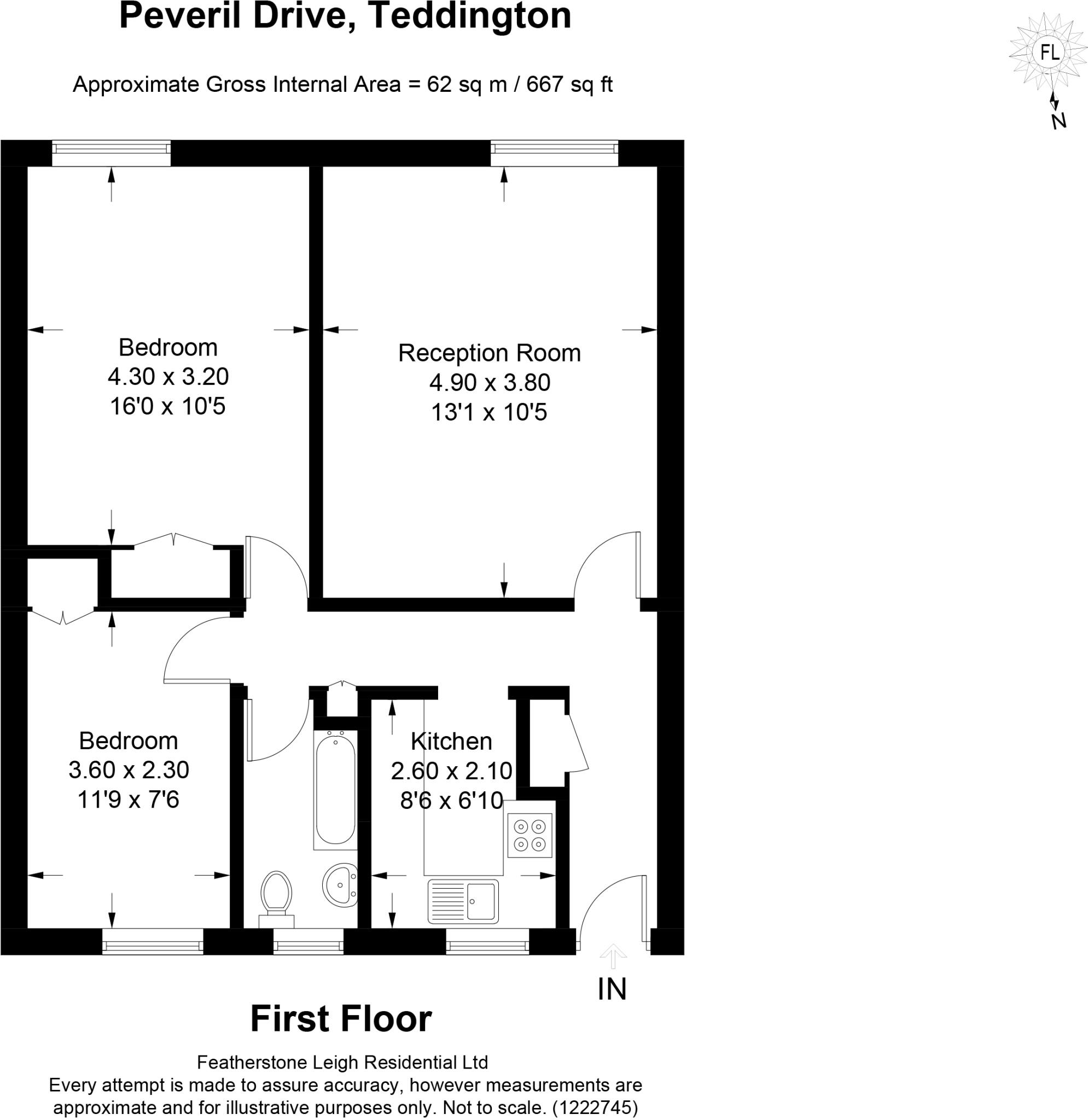 Peveril Drive, Teddington, Middlesex, TW11 floorplan
