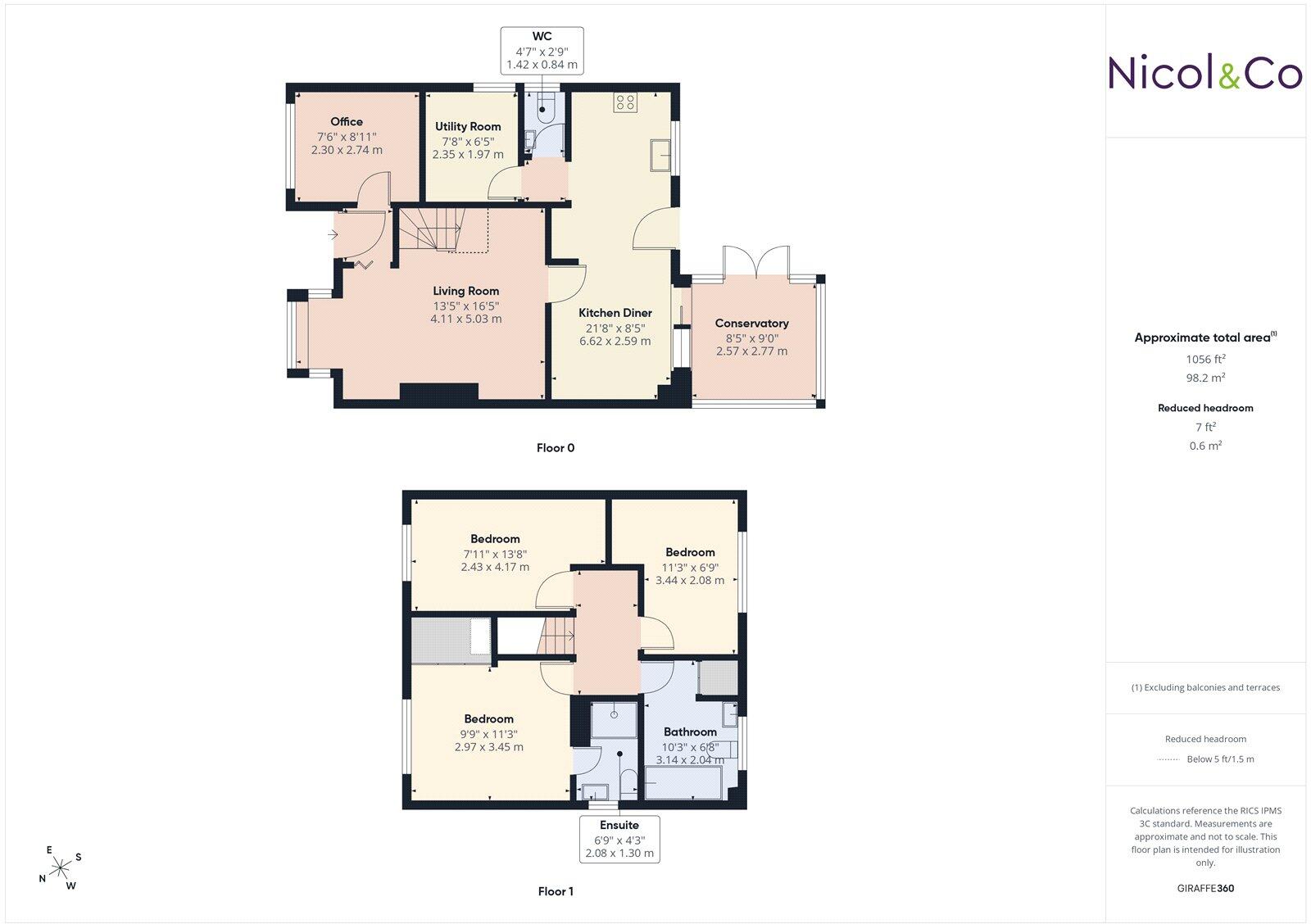 Bearcroft Avenue, Great Meadow, Worcester, Worcestershire, WR4 floorplan