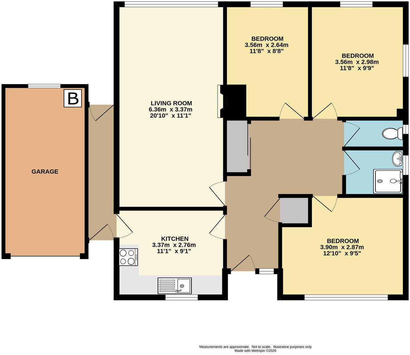 Pengrowyn, Penwithick, St. Austell, PL26 8UL floorplan