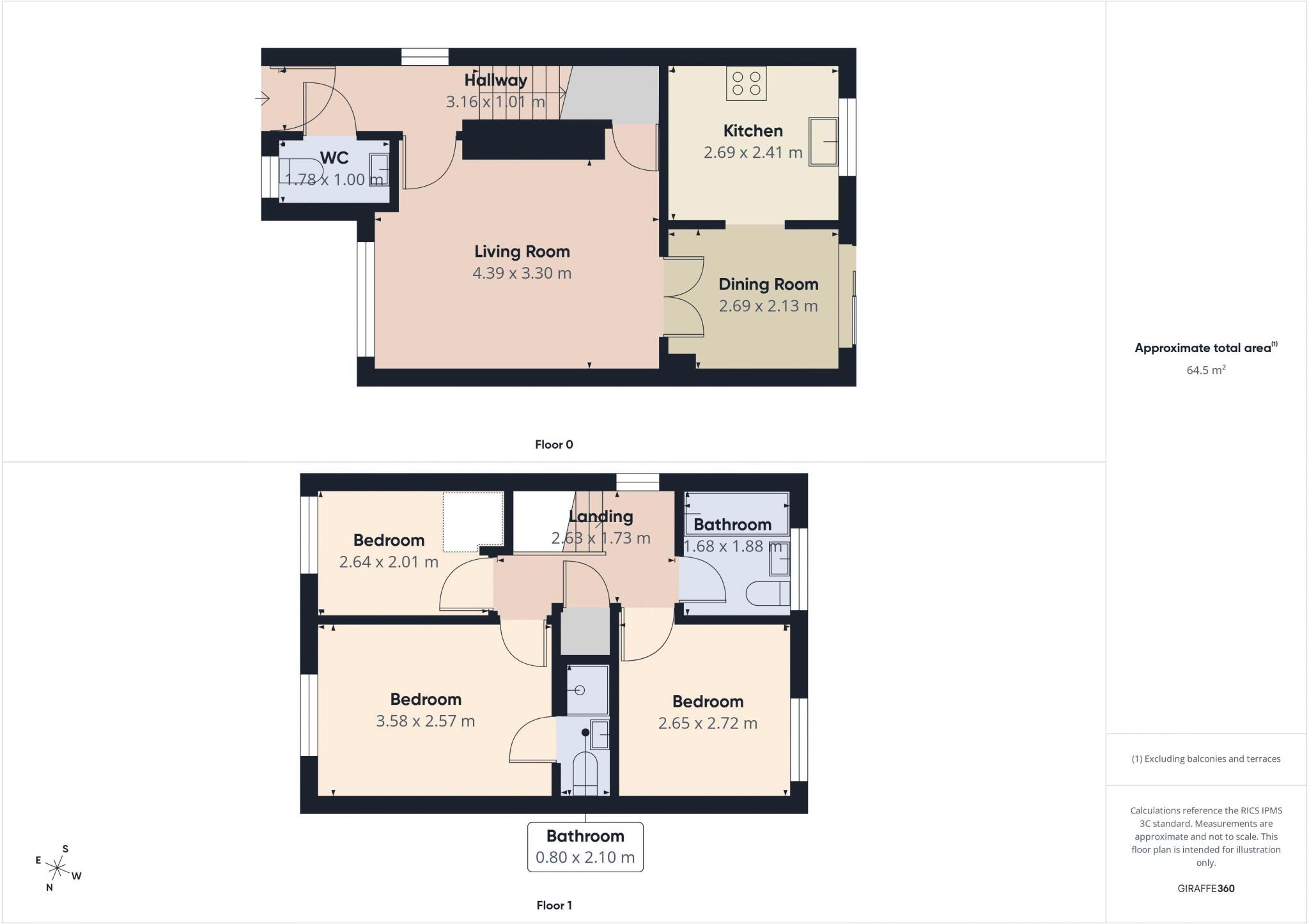 St Ambrose, Oldham, Lancashire, OL1 floorplan