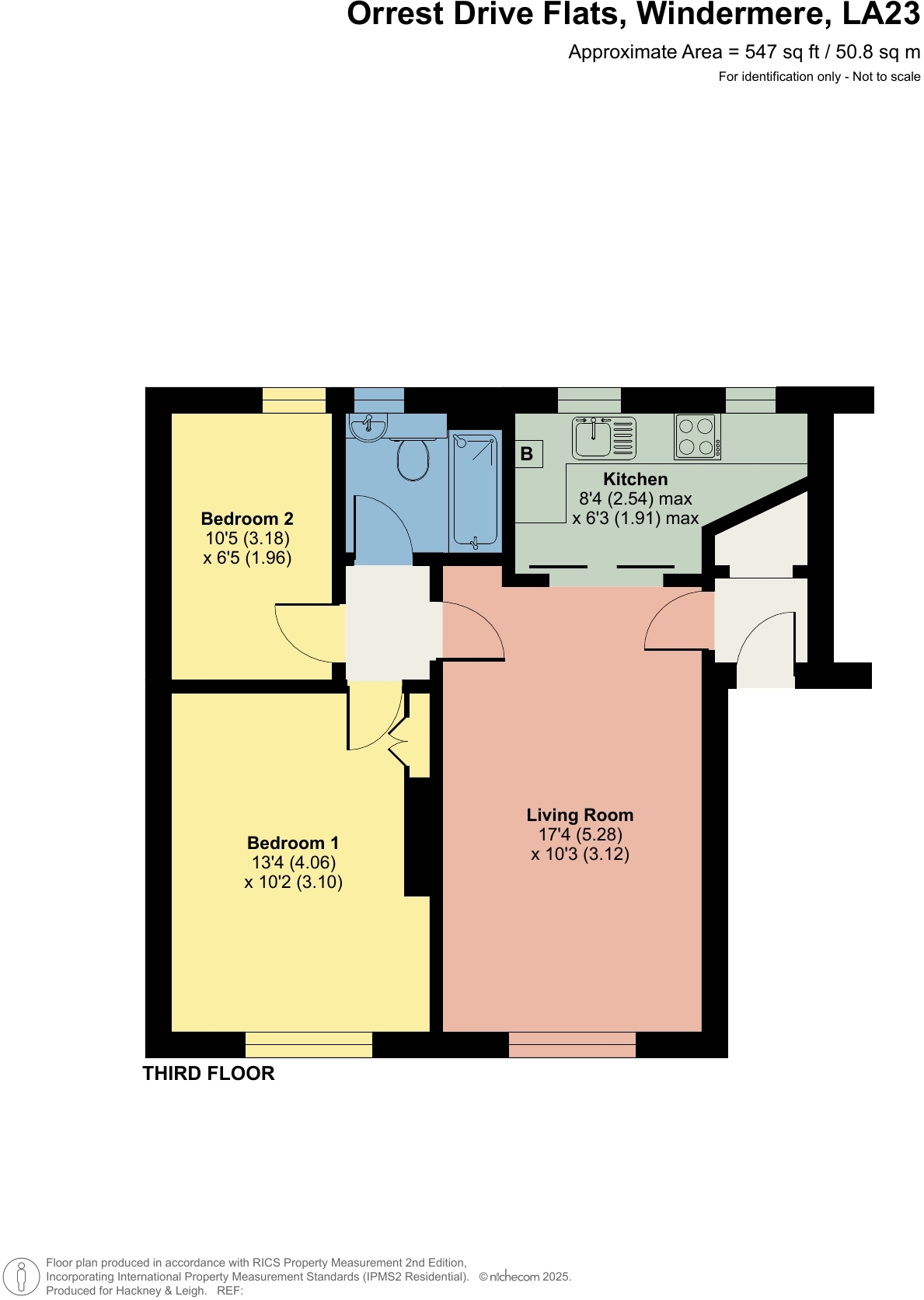 42 Orrest Drive Flats, Windermere, Cumbria LA23 2LE floorplan