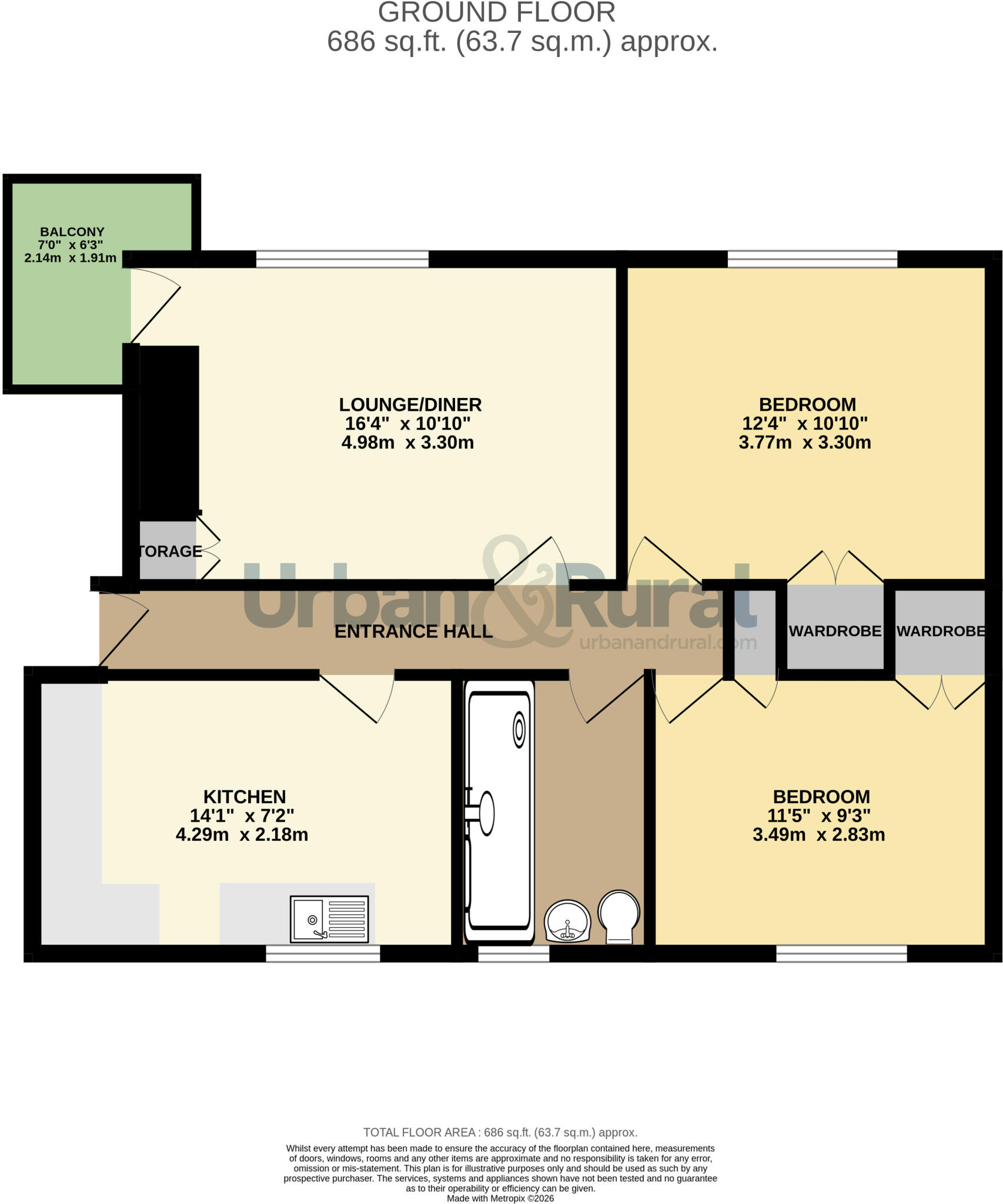 Carlisle Road, Bedford, Bedfordshire, MK40 floorplan