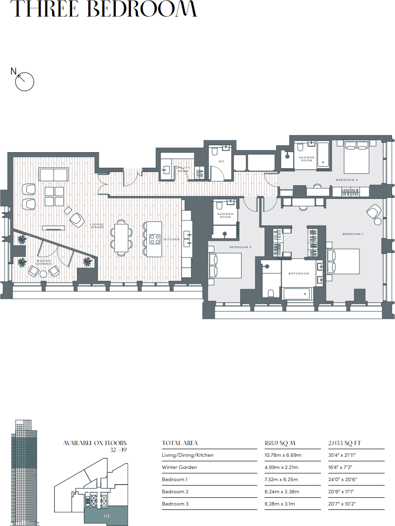River Park Tower, Nine Elms, SW8 floorplan