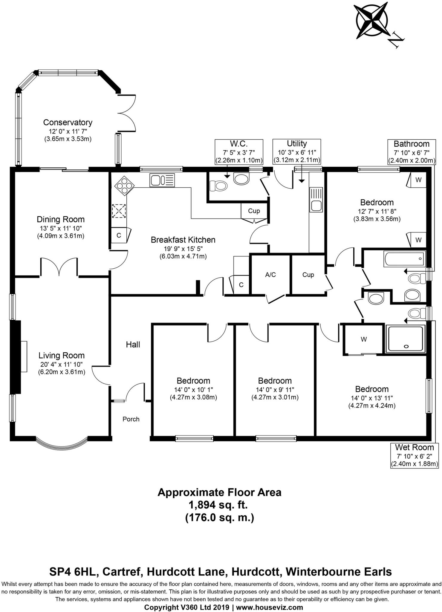 Hurdcott Lane, Winterbourne Earls, SP4 floorplan