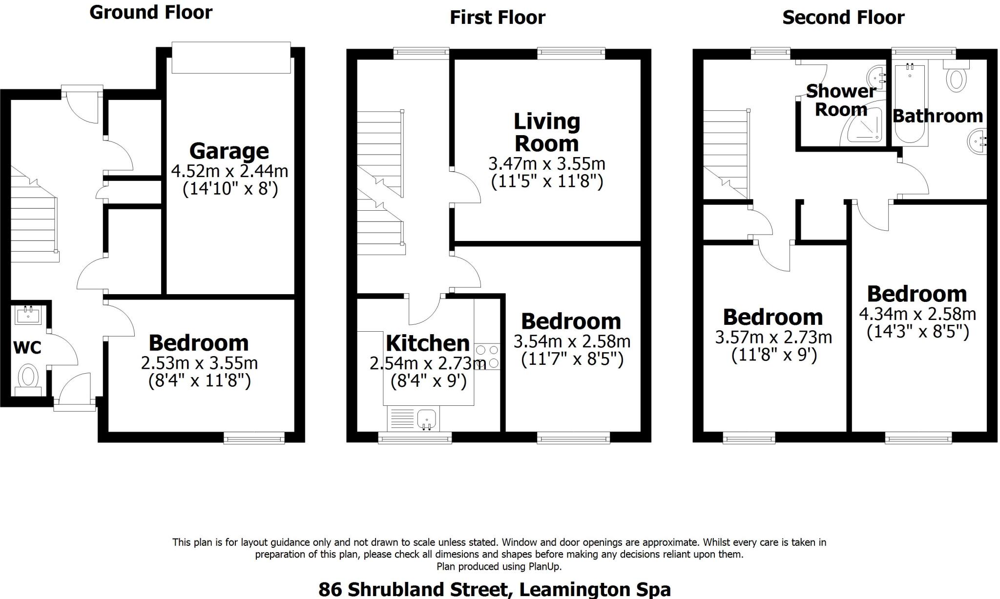 86 Shrubland Street, Leamington Spa floorplan