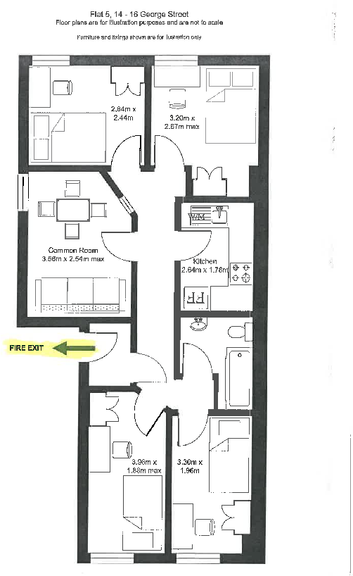Flat 5, 14-16 George Street,Leamington Spa,CV31 floorplan