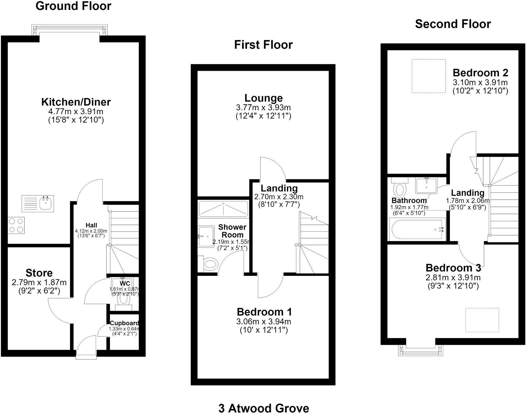 3, Atwood Grove, Liverpool floorplan