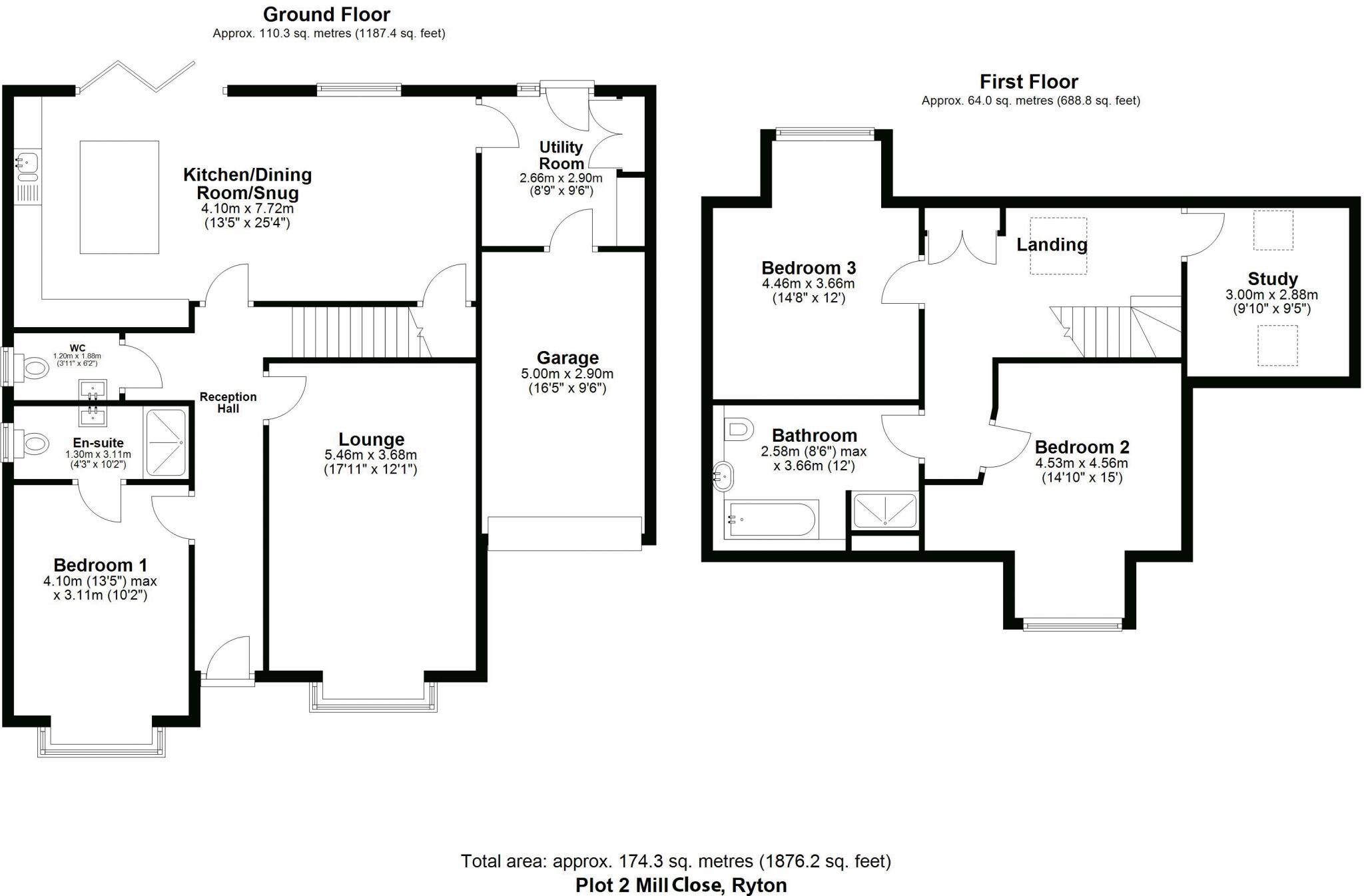 Plot 2, Mill Close, Cushycow Lane, Ryton, Tyne & Wear floorplan