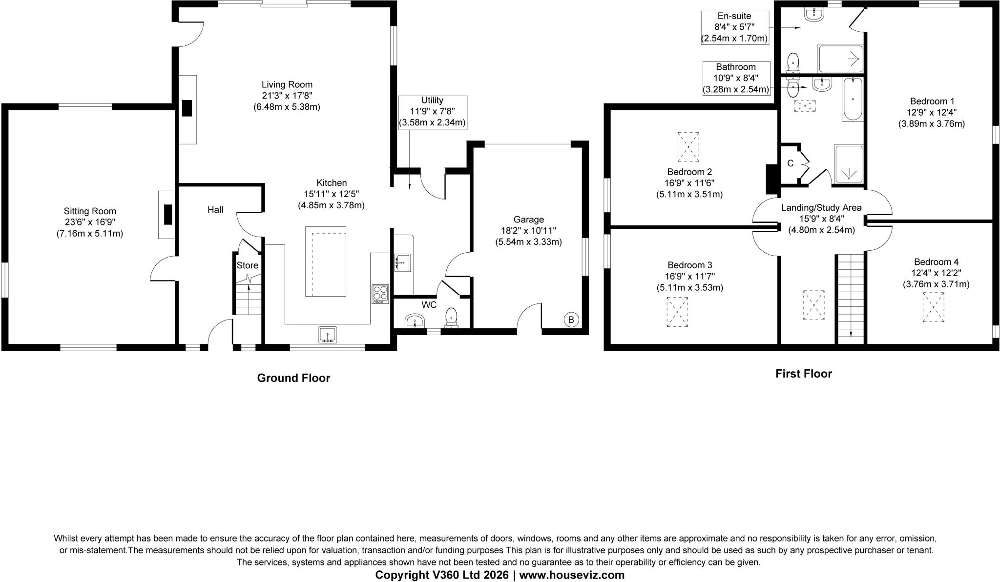 Middle House Farm, Park Lane, Cowling, North Yorkshire BD22 0NH floorplan