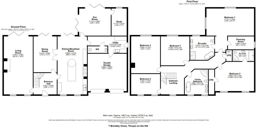 7 Brindley Close, Thorpe-On-The-Hill, Lincoln, Lincolnshire, LN6 9GU floorplan