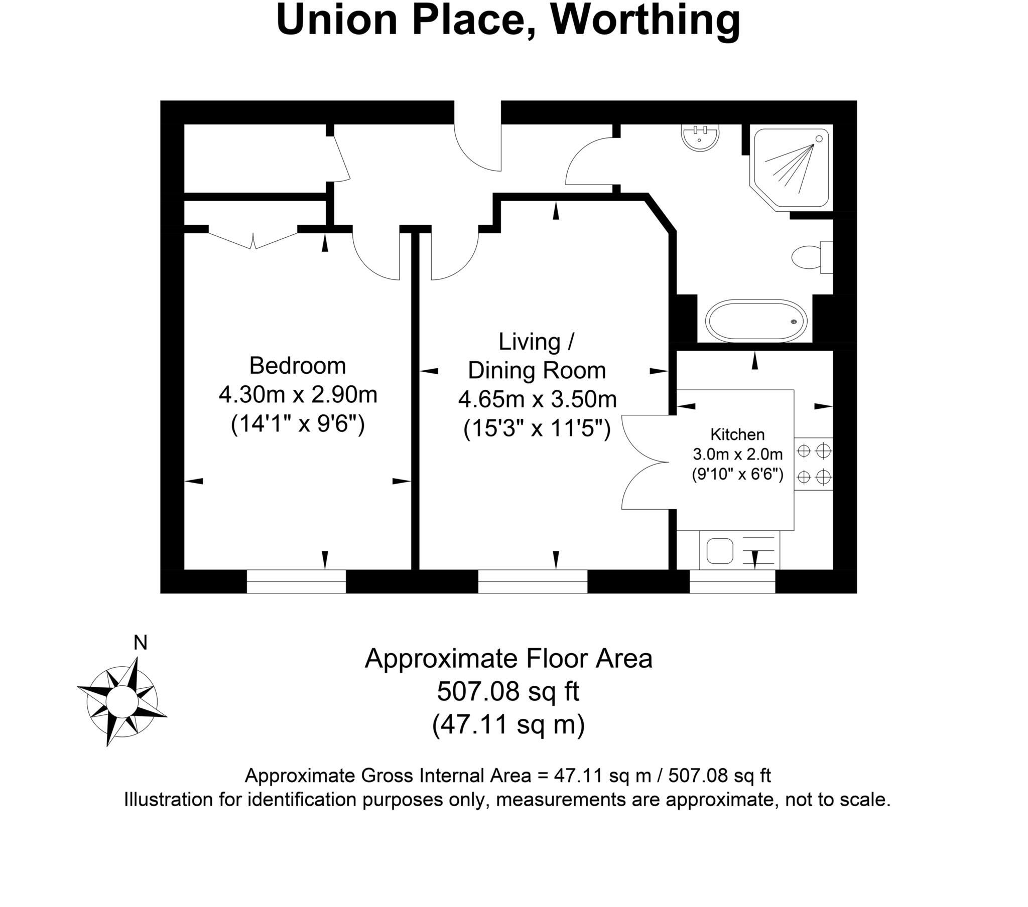 Amelia Court, 1 Union Place floorplan