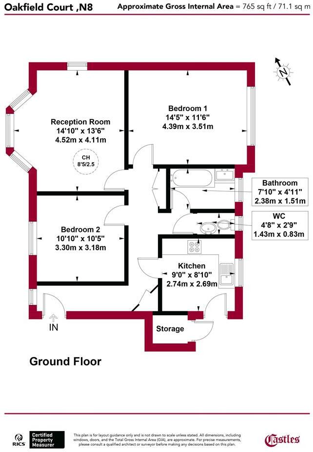 Oakfield Court, Haslemere Road, N8 floorplan
