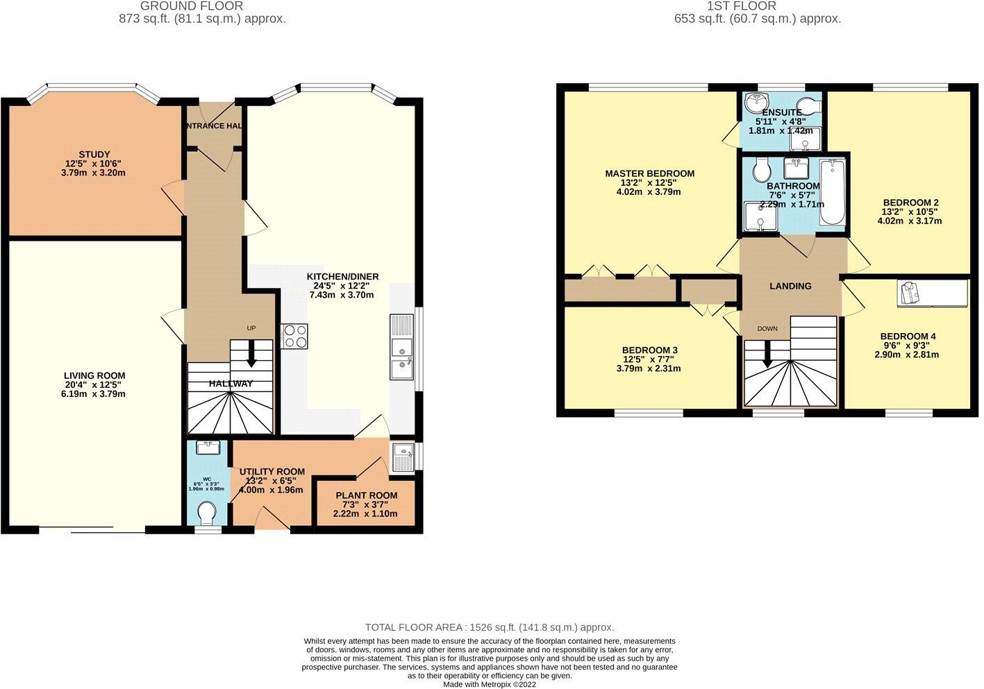 The Grove, Beck Row, Bury St. Edmunds, Suffolk, IP28 floorplan