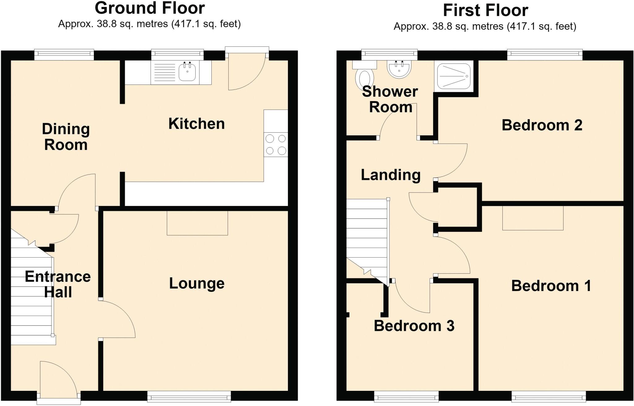 Maes Tyddyn, Coedpoeth floorplan