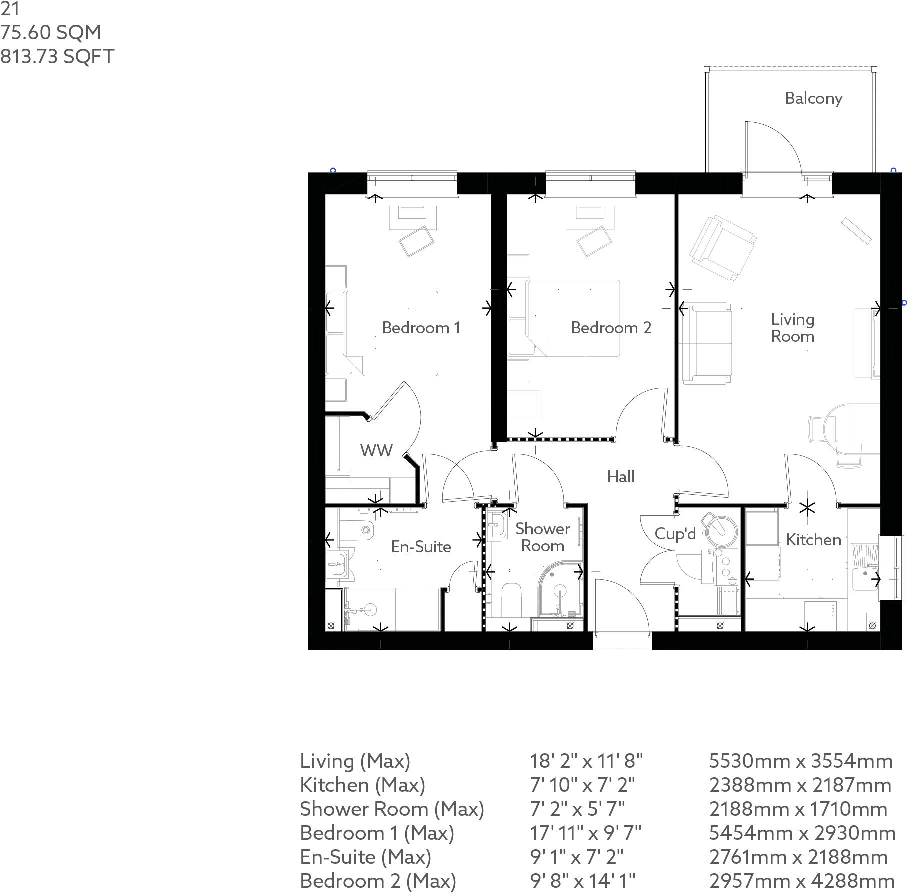 Corn Mill Place, Mill Road, Dunton Green, Kent, TN13 2AD floorplan