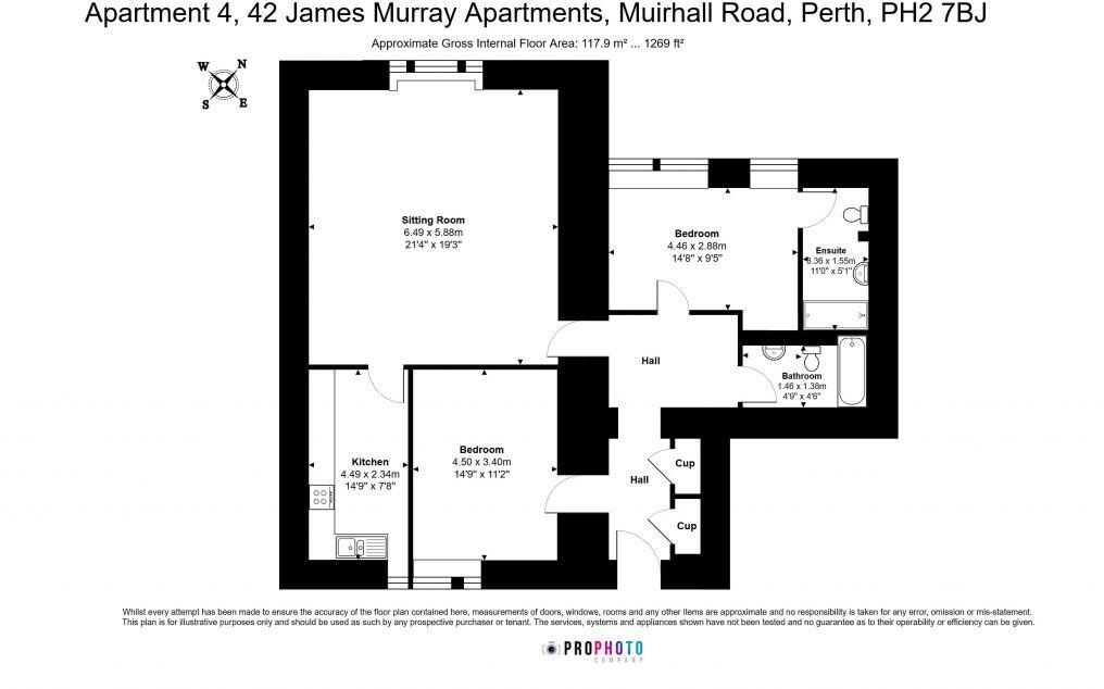 43 James Murray Apartments, Muirhall Road, Perth, PH2 7BJ floorplan