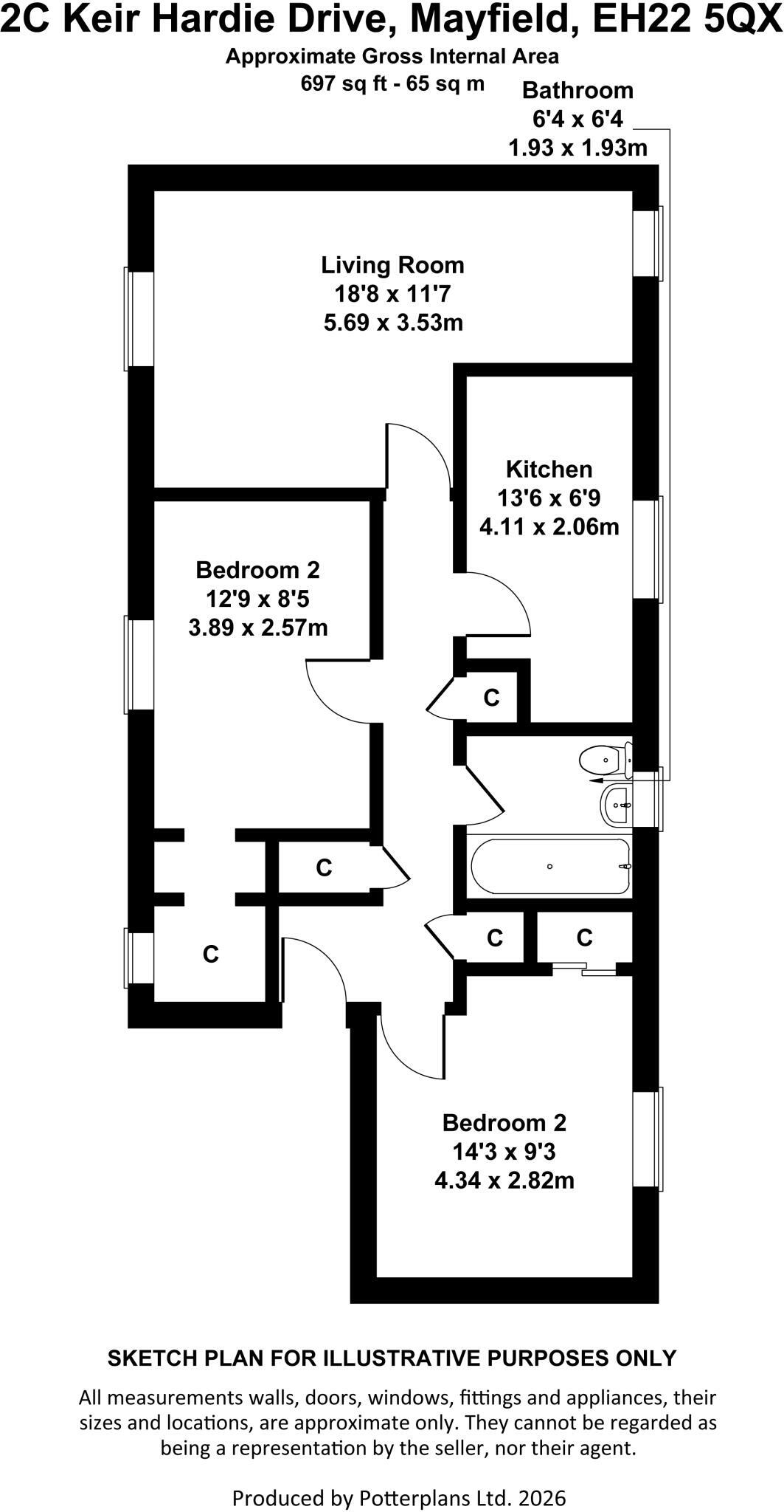 2c, Keir Hardie Drive floorplan