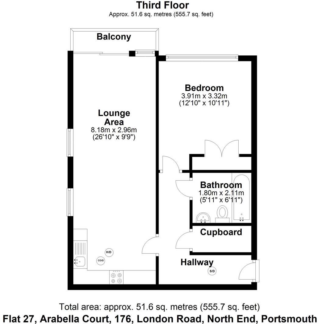 Arabella Court, London Road, North End, Portsmouth, Hampshire floorplan