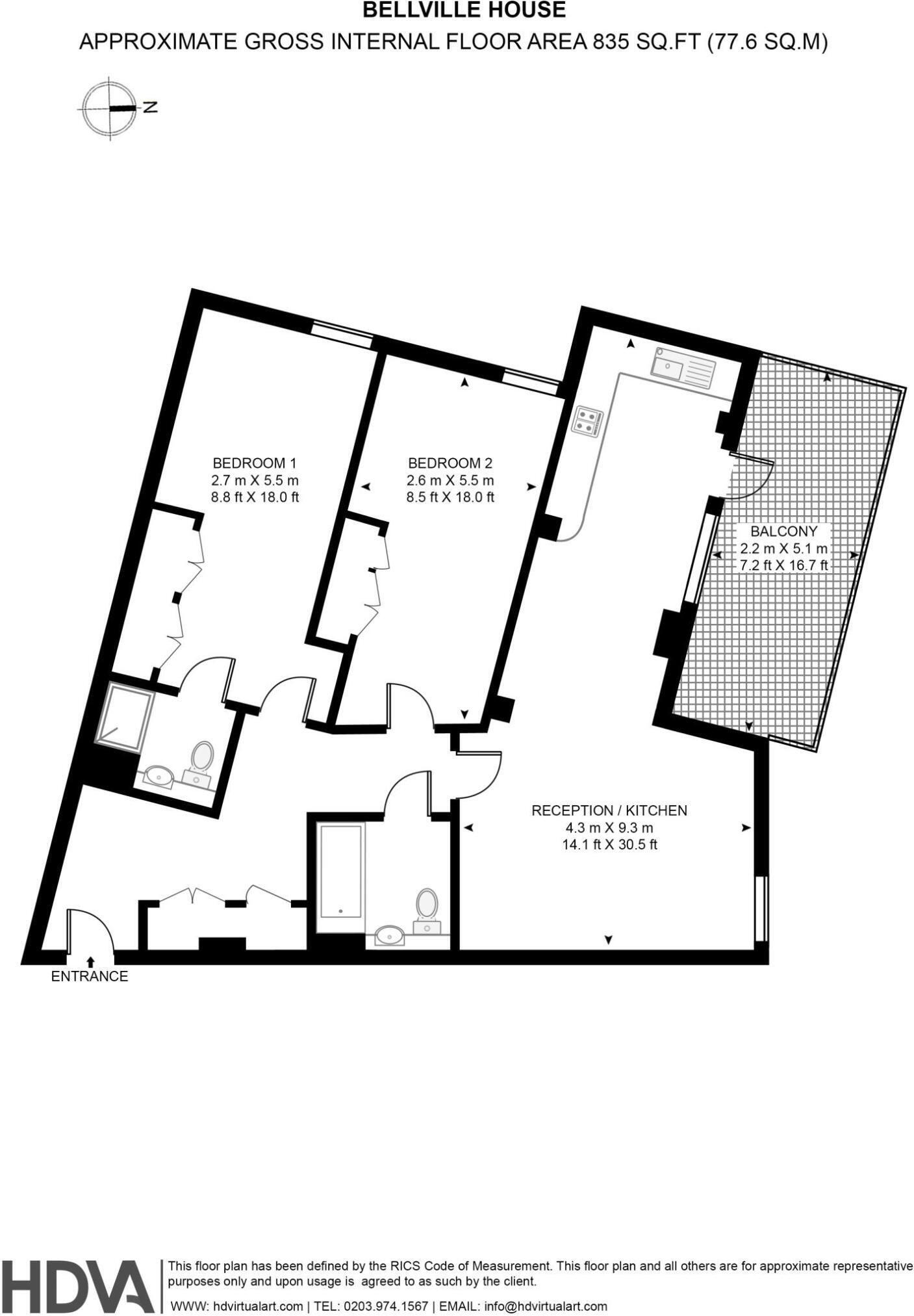 Bellville House, 4 John Donne Way, Greenwich, London, SE10 floorplan
