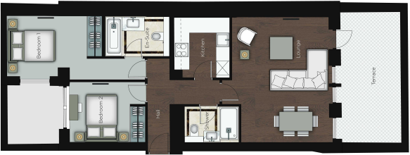 Kensington Gardens Square, London, UK, W2 floorplan