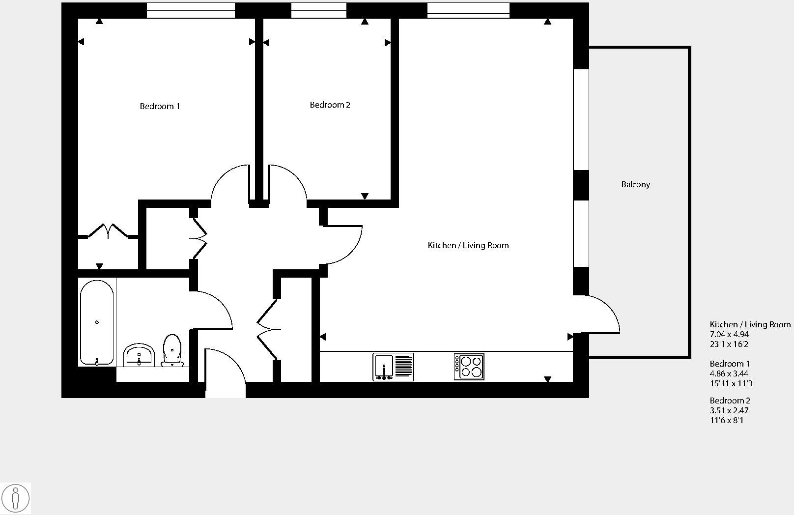 Erskine House, Bathgate Place, West Ealing, London floorplan