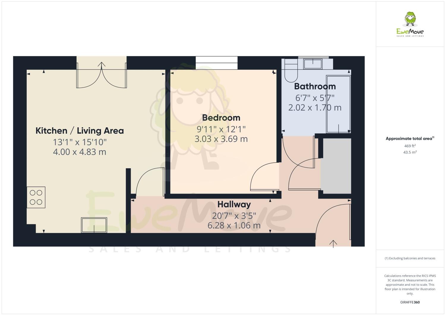 Coliseum Court, 20 Appian Way Chineham, Chineham, Basingstoke, Hampshire, RG24 floorplan