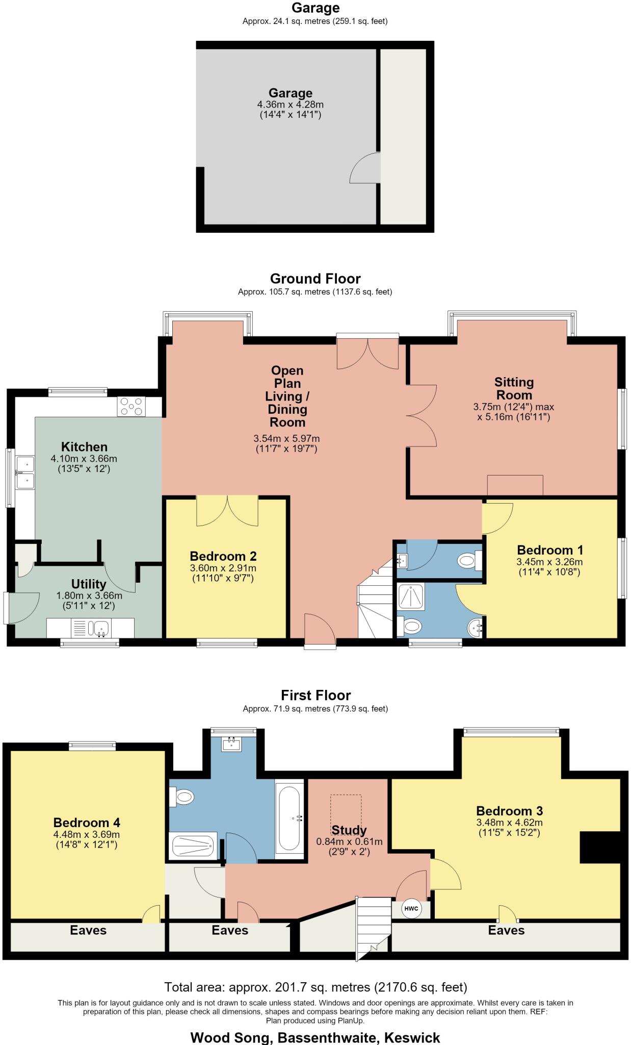 Wood Song, Bassenthwaite, Keswick, Cumbria, CA12 4QG floorplan