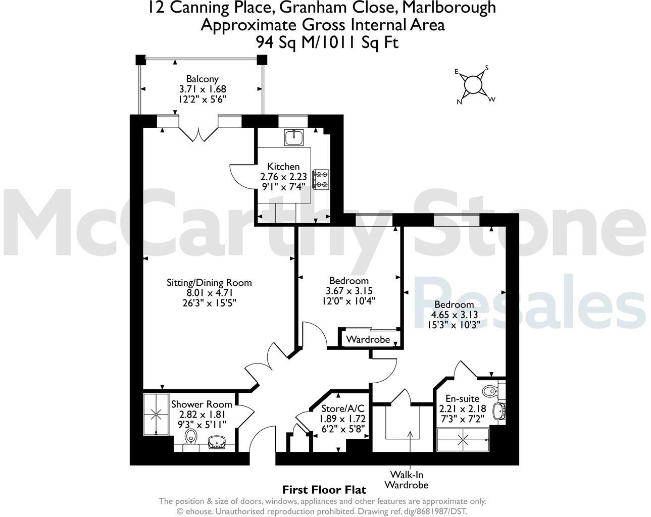 12 Canning Place, Granham Close, Marlborough floorplan
