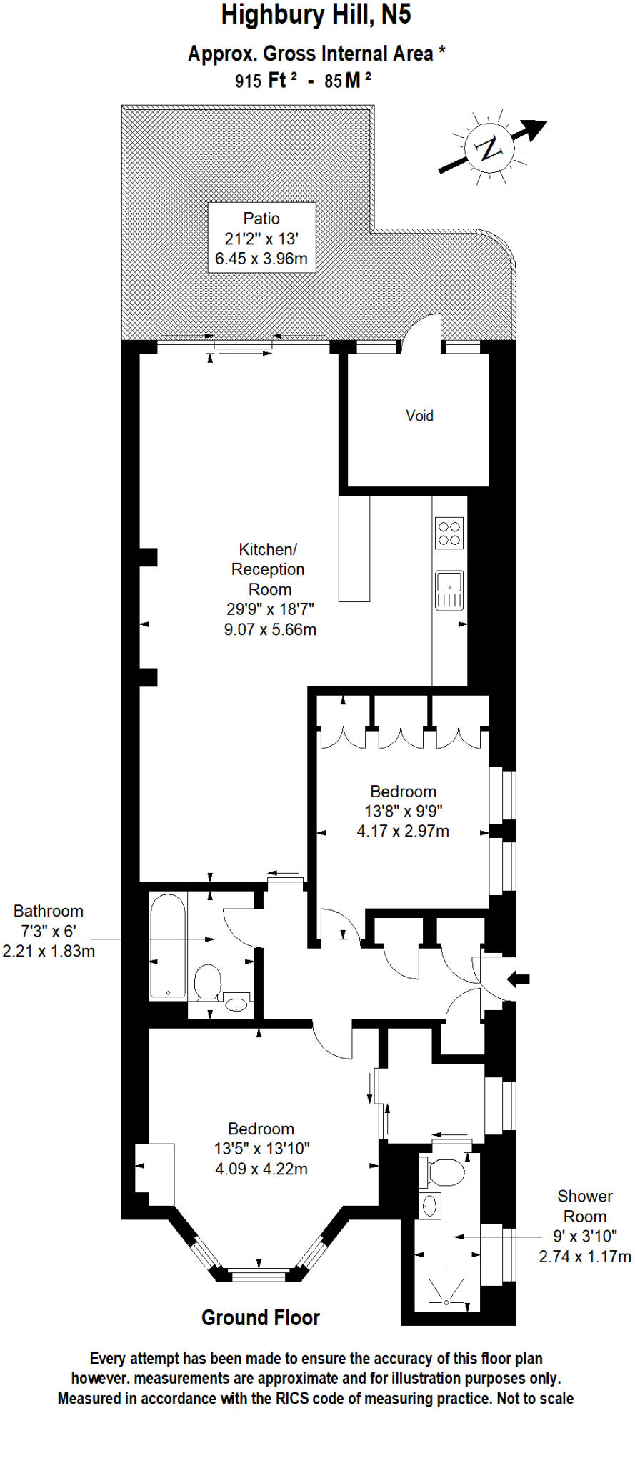 Highbury Hill, Highbury, London, N5 floorplan