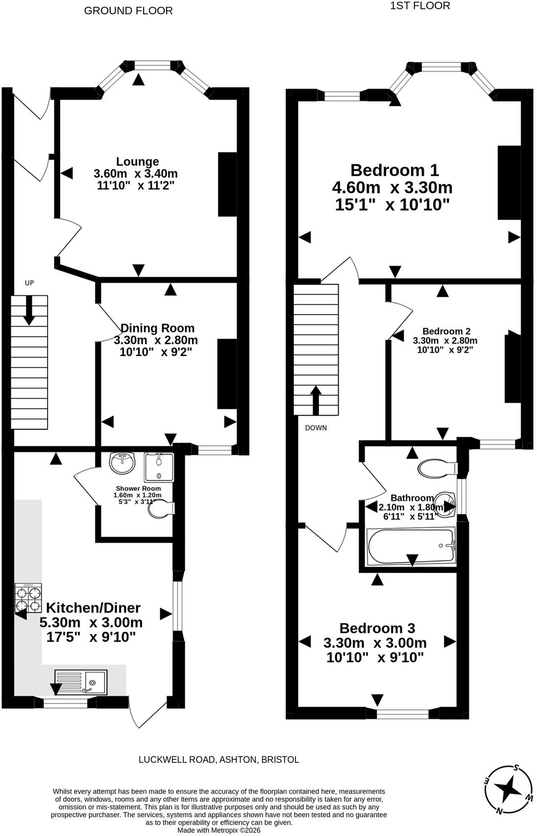 Luckwell Road, Ashton, Bristol floorplan