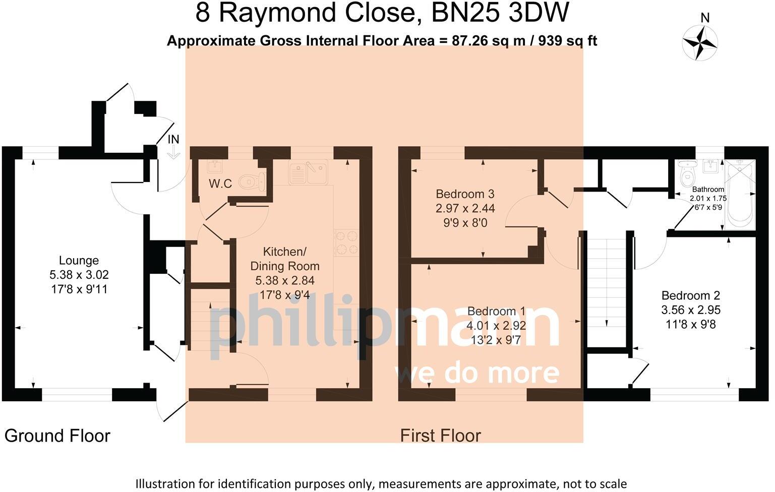 Raymond Close, Seaford floorplan