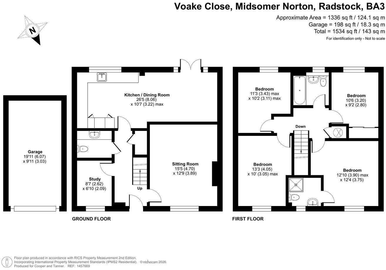 Voake Close, Midsomer Norton, Radstock, BA3 floorplan