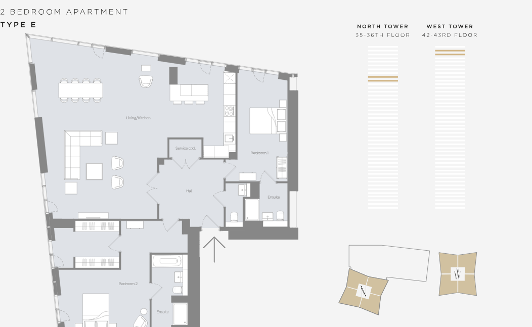 The Residences Manchester, Deansgate Square, Greater Manchester floorplan