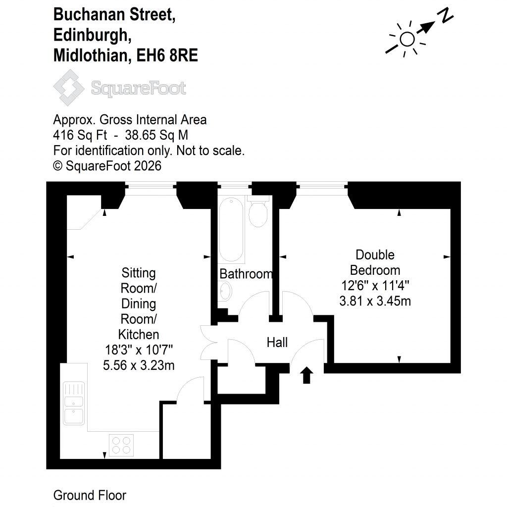 32 (flat 2), Buchanan Street, Leith, Edinburgh, EH6 8RE floorplan