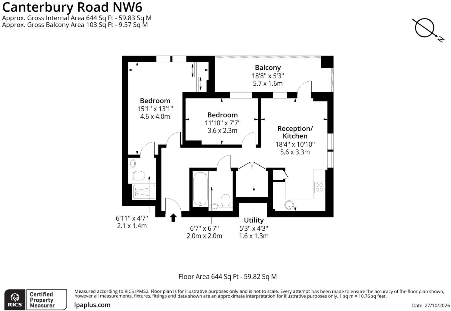 Canterbury Road, Brent, NW6 floorplan