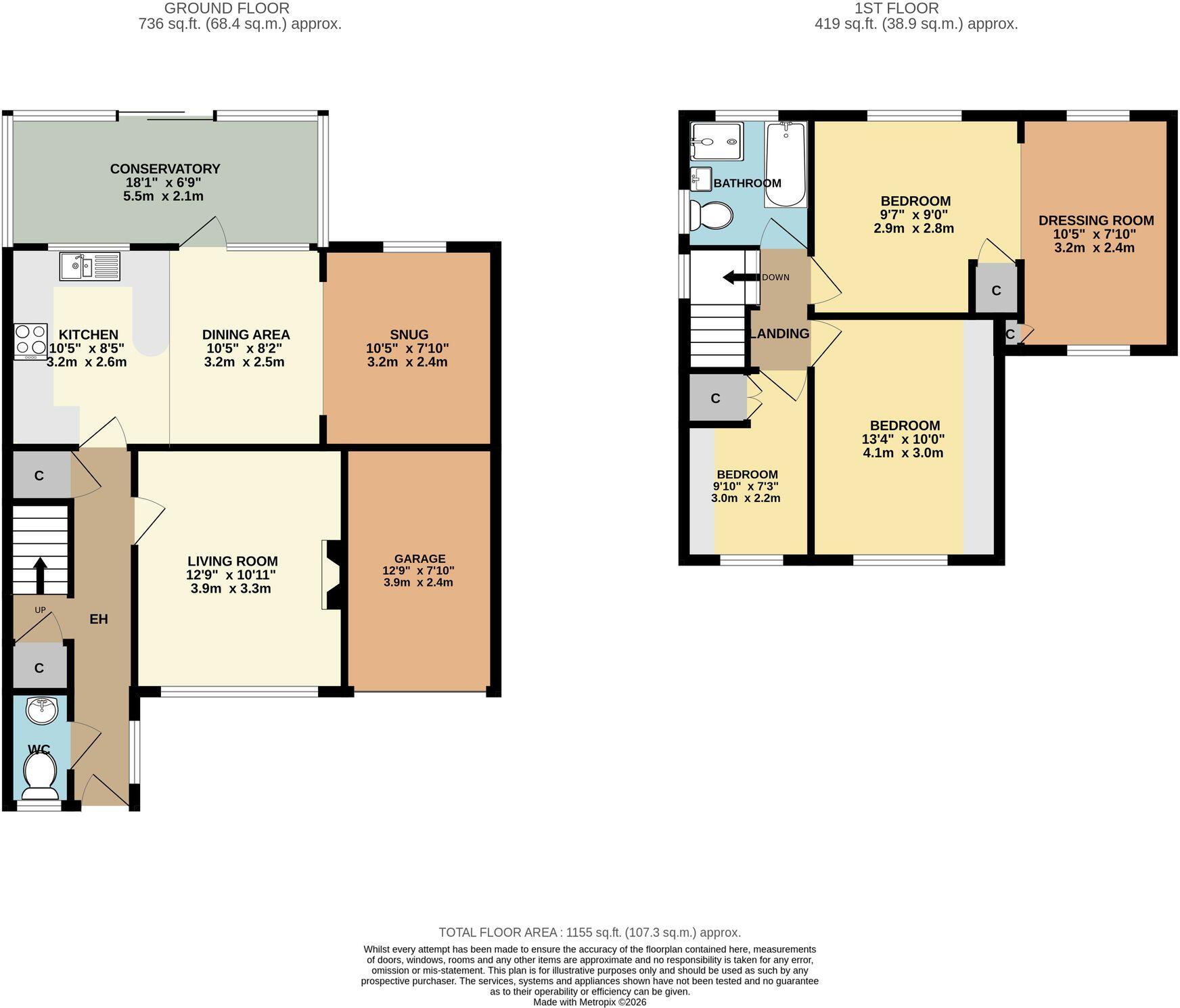 Lambourne Crescent, Worcester, WR2 floorplan